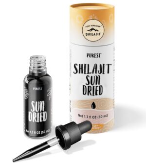 Gotas líquidas puras de Shilajit Himalaya secadas al sol botella 50ml