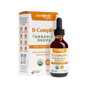 Version 1.0.0 Frasco de gotas líquidas de vitamina B complejo orgánico LiquidHealth