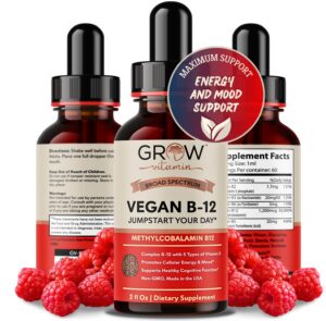 Version 1.0.0 gotas líquidas vitamina b12 grow vitamin vegan complex