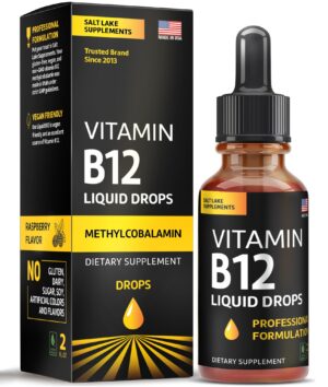 Gotas líquidas vitamina B12 vegana Salt Lake Supplements 2 oz