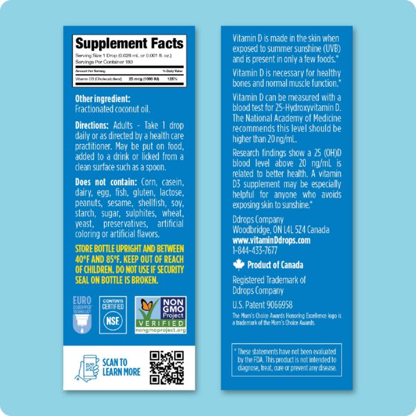 Version 1.0.0 Gotas líquidas vitamina D Ddrops sin cápsulas grandes