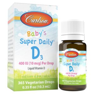 Gotas líquidas para bebés de vitamina D3 Carlson 400 UI