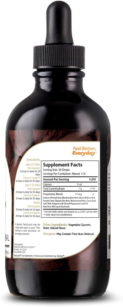 Gotas líquidas Zahler ParaGuard para flora intestinal sana