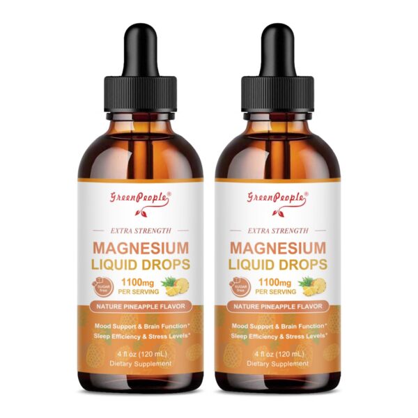 Gotas de magnesio GreenPeople etiqueta frontal