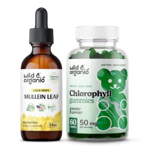 Version 1.0.0 Frasco de gotas de mullein y gomitas clorofila