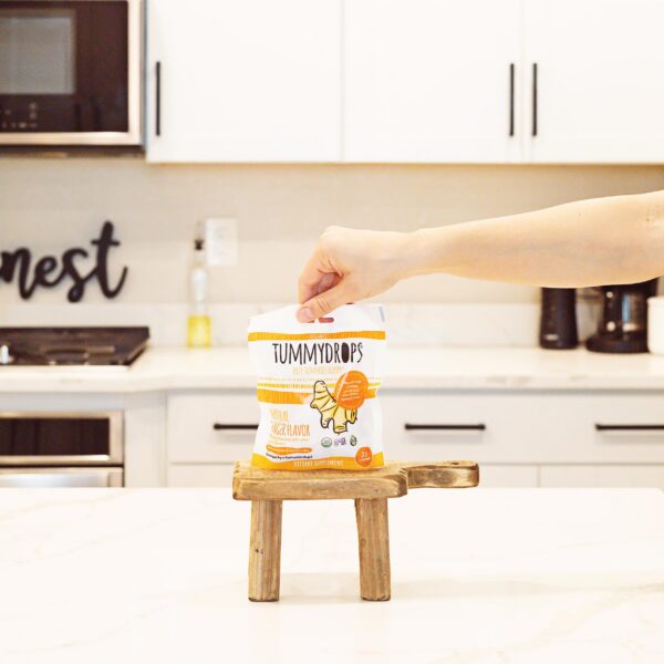 Gotas naturales Tummydrops jengibre orgánico bolsa resellable