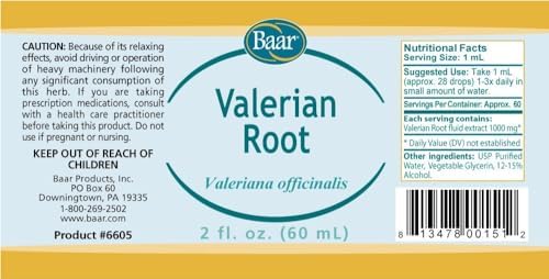 Version 1.0.0 Gotas naturales valeriana Baar para relajación y bienestar