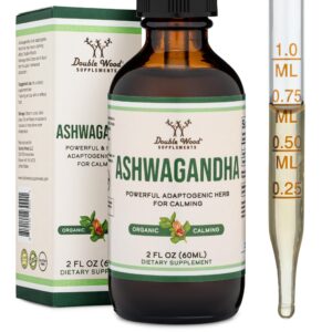 Gotas orgánicas de Ashwagandha Double Wood para manejo de estrés
