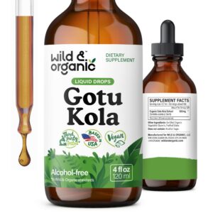 Version 1.0.0 Gotas suplemento Gotu Kola orgánico vegano 4 fl oz