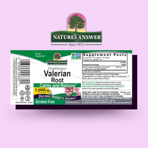 Version 1.0.0 Gotas de valeriana sin alcohol y sin gluten Nature's Answer