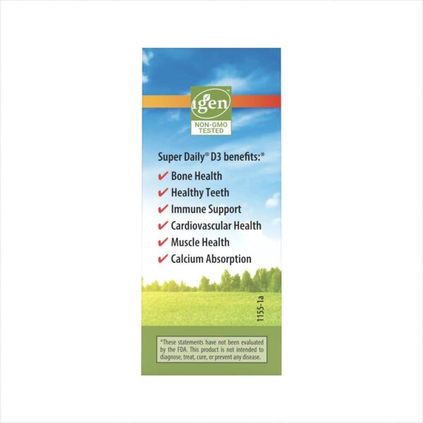 Gotas de vitamina d3 5000 ui Carlson para soporte inmune y huesos