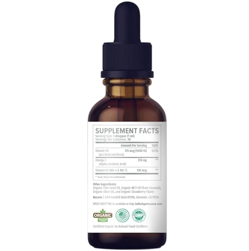 Gotas vitamina D3 K2 NUSAVA 5000 IU Omega 3