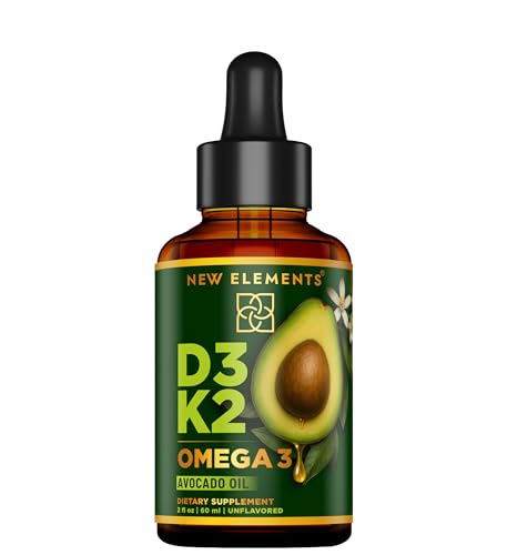 Gotas de vitamina D3 con K2 y omega-3 en aceite de aguacate