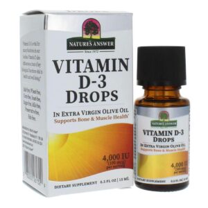 Gotas vitamina D3 Nature's Answer 4000 UI frasco
