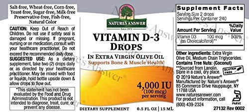 Version 1.0.0 Gotas vitamina d3 nature's answer suplemento salud ósea