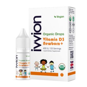 Gotas vitamina d3 orgánica vegana 400 ui para bebés y niños