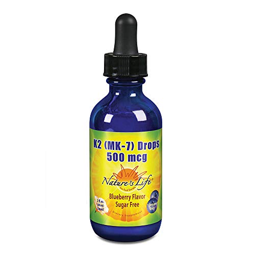 Gotas vitamina k2 mk7 nature's life 2 oz frente