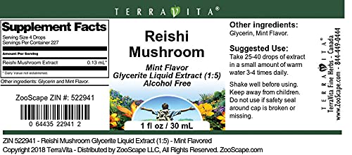 Gotero y botella de extracto de Reishi TerraVita
