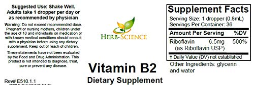 Gotero dispensador suplemento Vitamina B2 Herb-Science