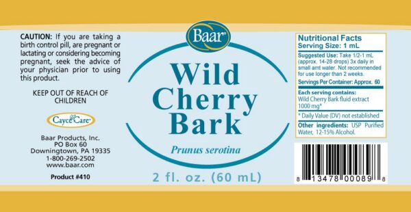 Detalle gotero extracto fluido corteza cerezo silvestre baar