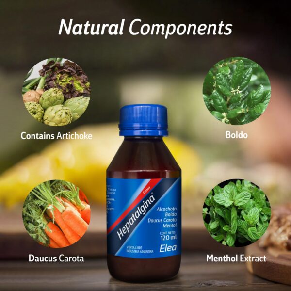 Gotero de suplemento Hepatalgina para desintoxicación hepática