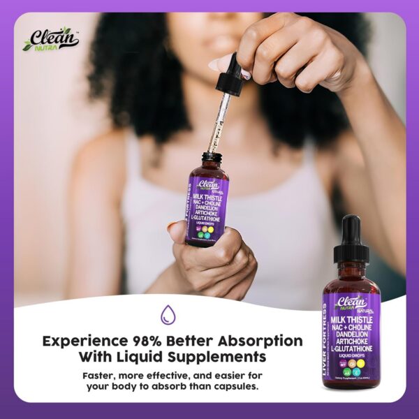 Gotero líquido de cardo mariano para salud hepática