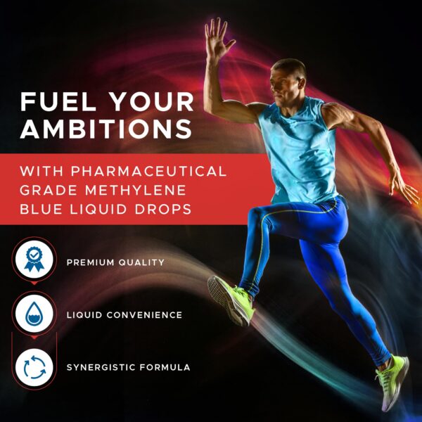 Gotero para azul de metileno líquido farmacéutico.