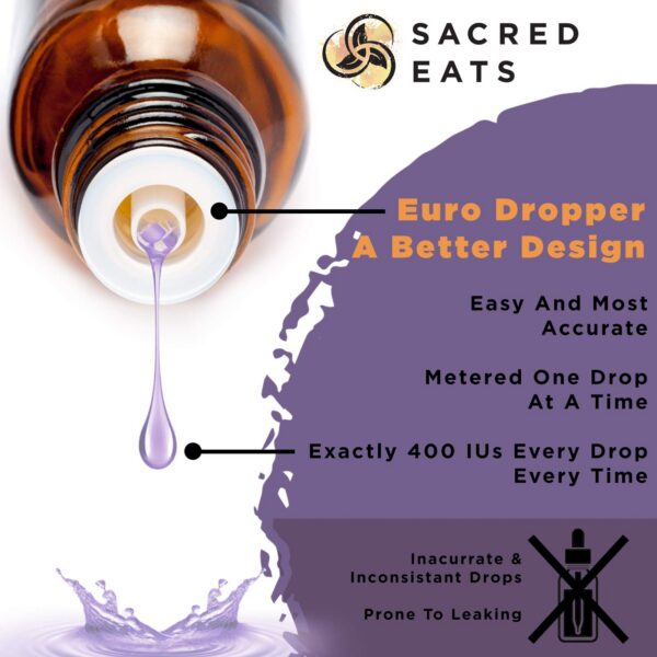 Gotero medidor para gotas vitamina d Sacred Eats bebé