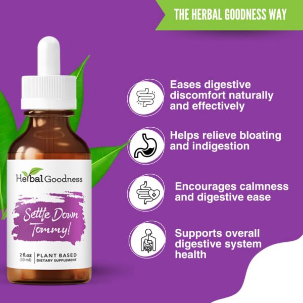 Gotero para usar suplemento Herbal Goodness para digestión