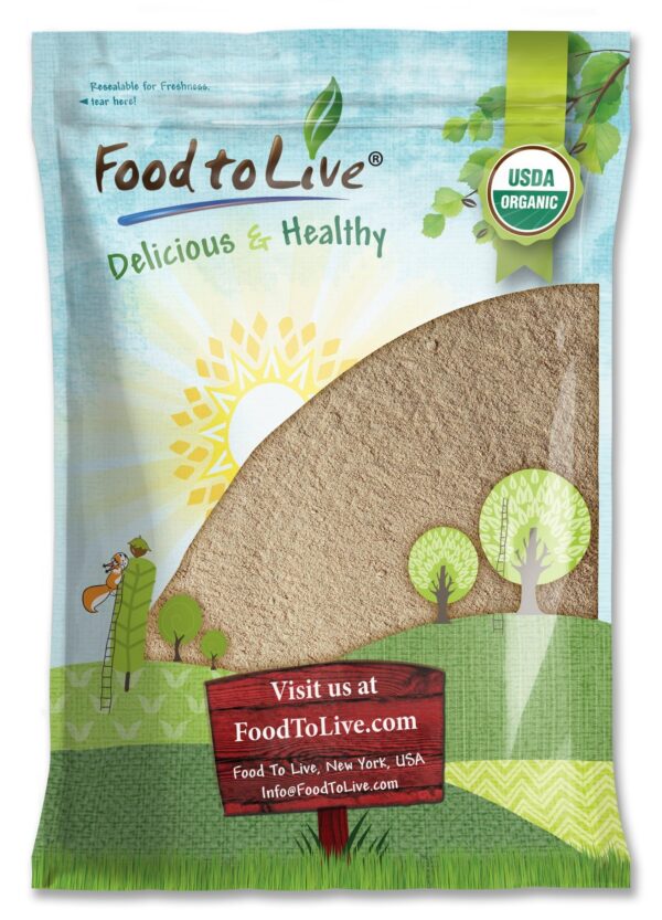 Version 1.0.0 Gran bolsa polvo orgánico raíz de Ashwagandha Food to Live