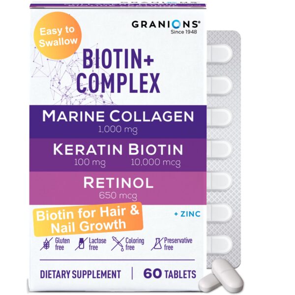 Frente de empaque Granions cabello