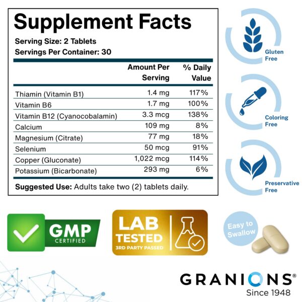 Frasco con tabletas Granions Muscle Comfort Complex