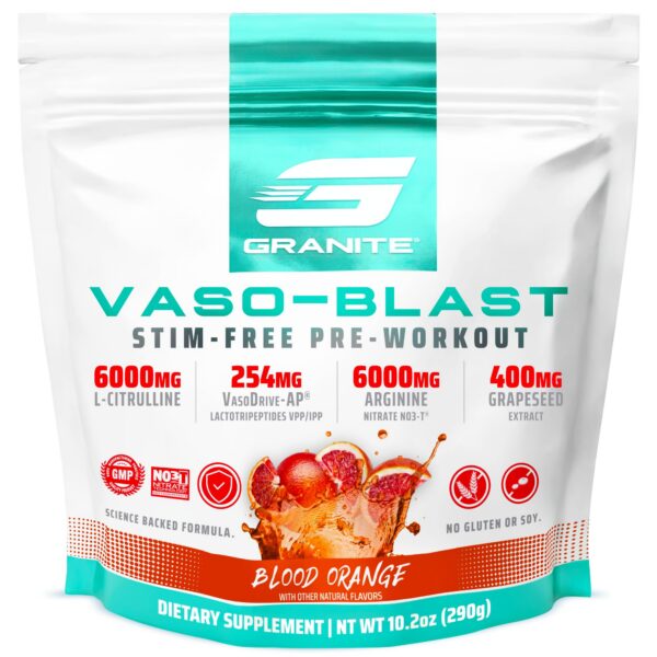 Frente del envase Granite Vaso Blast pre-entrenamiento 290 g