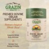 Etiqueta y frasco de GRAZIN HEALTH Grass Fed Bovine Organ Complex