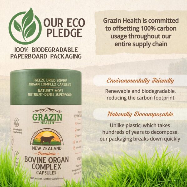 Detalle de etiqueta del producto GRAZIN HEALTH