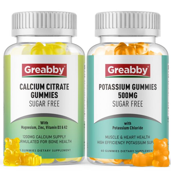 Gomitas GREABBY Potasio y Citrato de Calcio sin azúcar