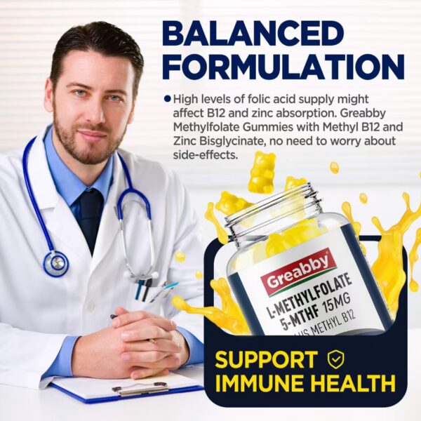 Gomitas GREABBY L-Methylfolato sabor naranja