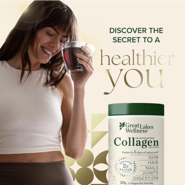 Version 1.0.0 Frasco de colágeno con etiqueta