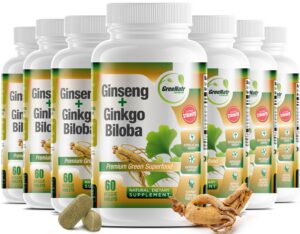 Suplemento GreeNatr Ginkgo Biloba y Panax Ginseng 12 botellas