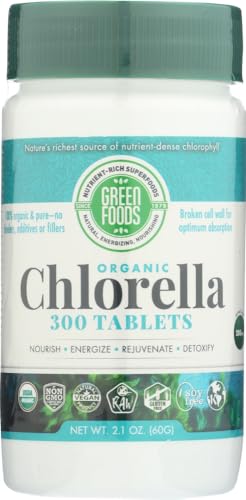 Green Foods Chlorella Orgánica 200 mg botella 300 cápsulas