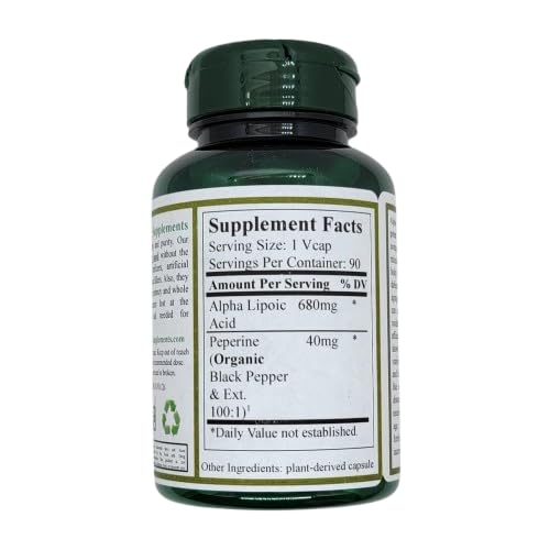 Cápsulas de ácido alfa-lipoico en envase