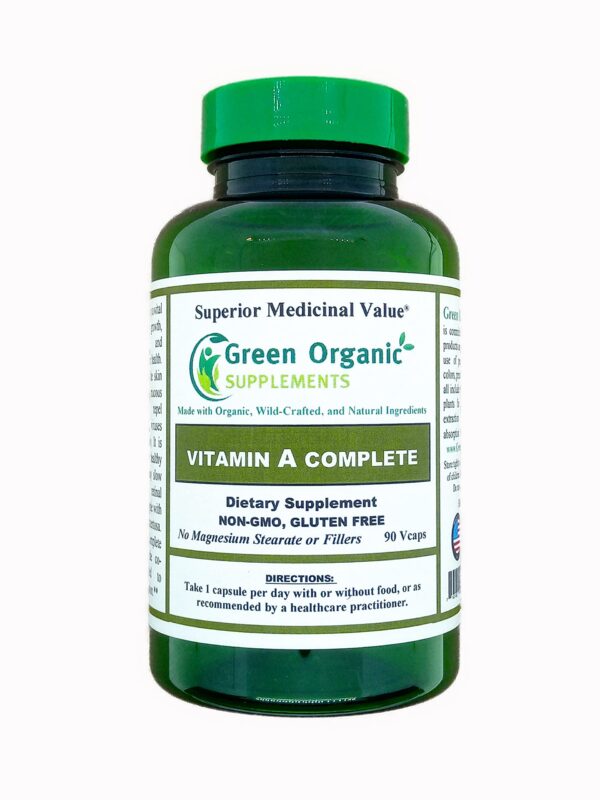 Green Organic Supplements vitamina a 15000 ui 90 cápsulas vegetales