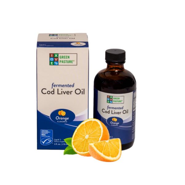 Frasco de Green Pasture Cod Liver Oil Fermentado