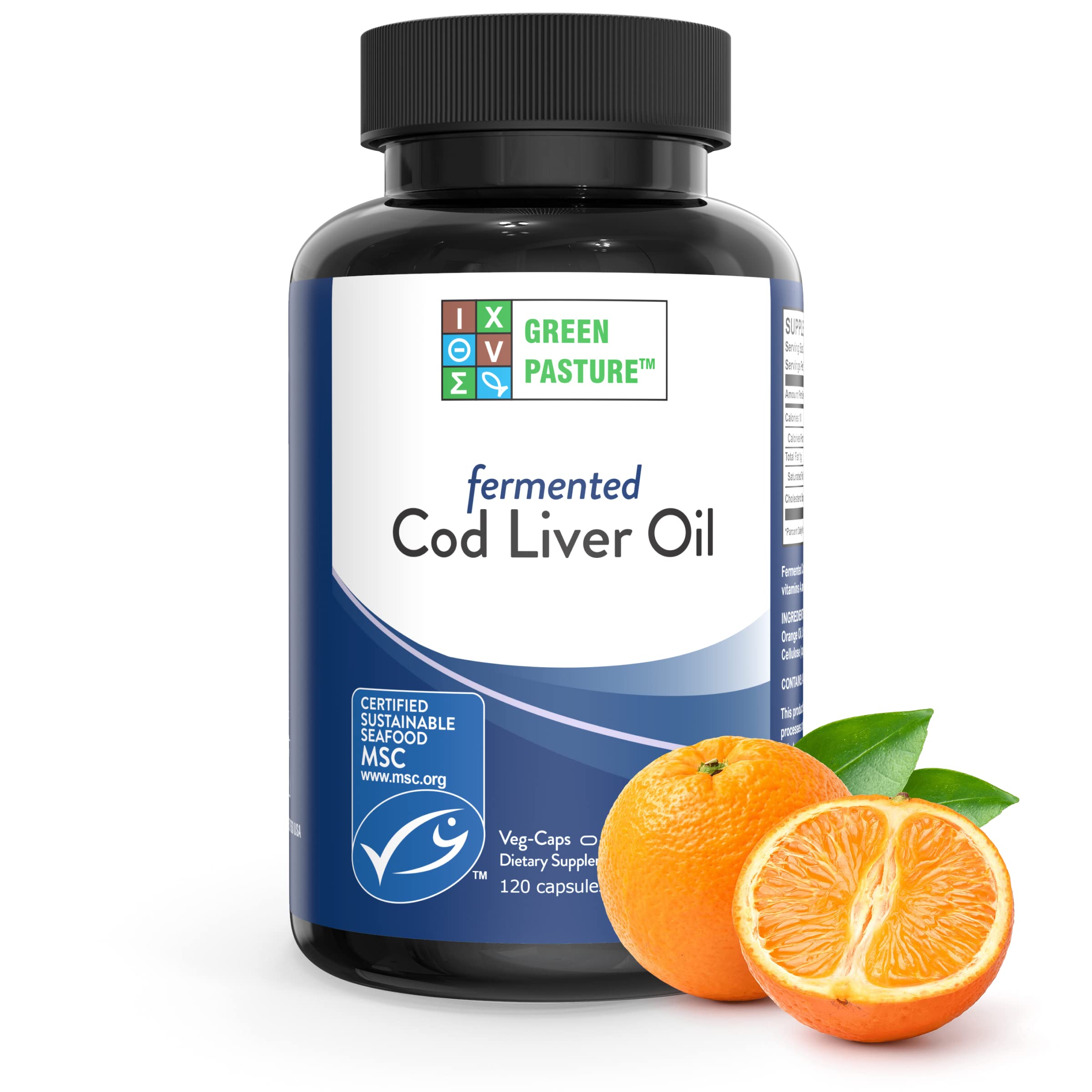 Fermented Cod Liver Oil, Orange Flavor