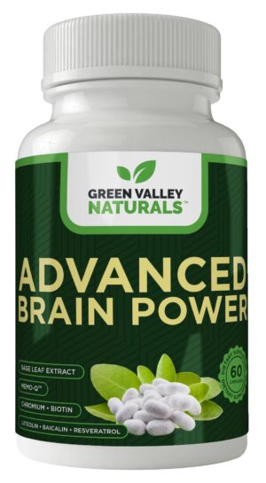Frente de botella GREEN VALLEY NATURALS Potencia cerebral avanzada