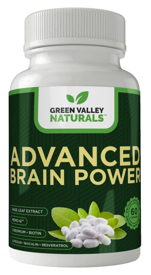 Frente de botella GREEN VALLEY NATURALS Potencia cerebral avanzada