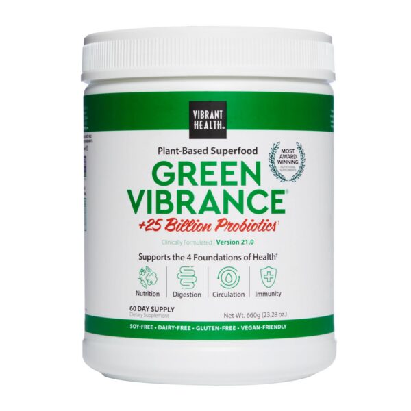 Green Vibrance polvo superalimento vegano Vibrant Health