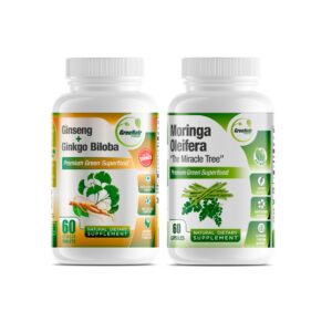 Suplemento GreeNatr con Ginkgo Biloba y Panax Ginseng para energía y enfoque