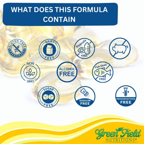 Greenfield Vitamina D3 Halal alta potencia 5000 UI