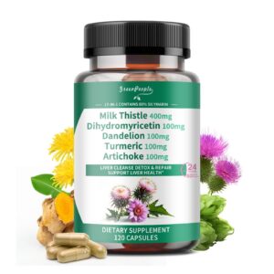 GREENPEOPLE suplemento cardo mariano para salud del hígado